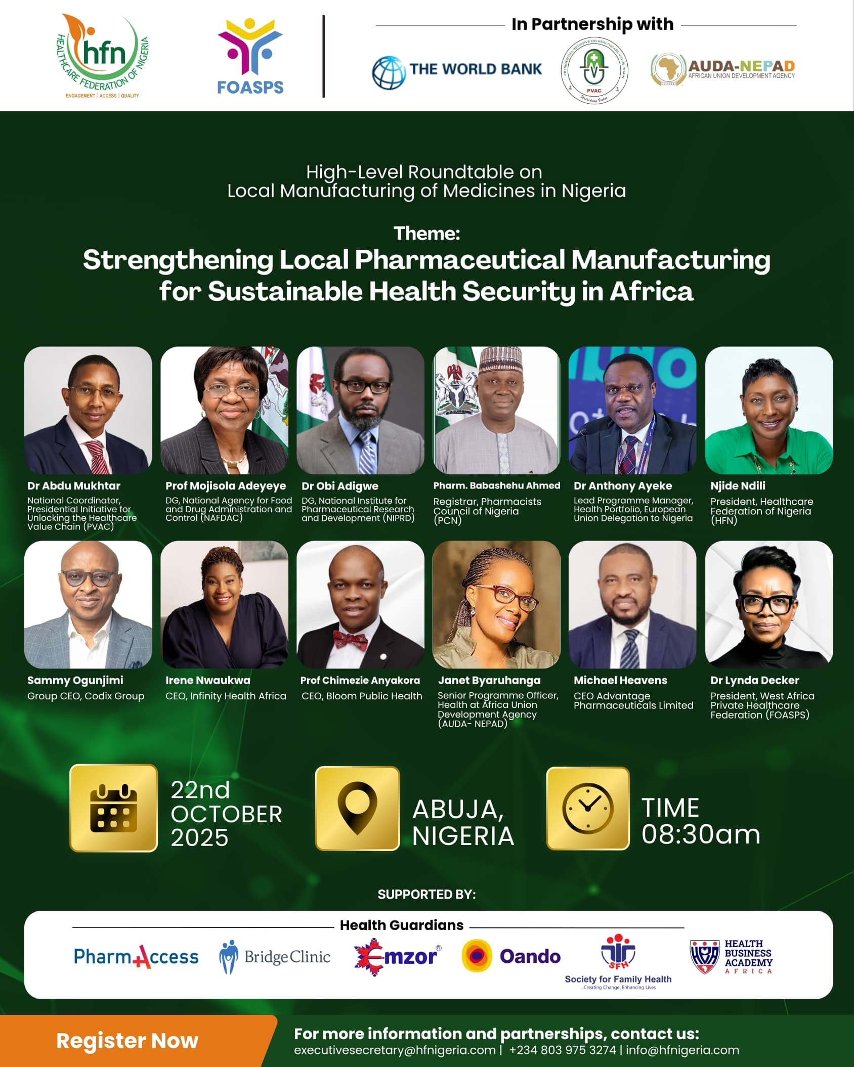 The Healthcare Federation of Nigeria (HFN): Strengthening Local Pharmaceutical Manufacturing for Sustainable Health Security in Africa.